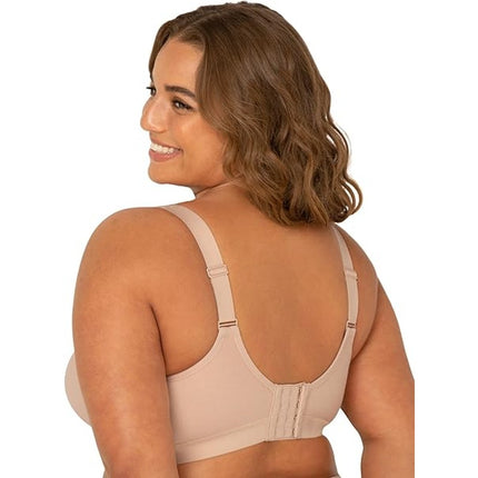 Fruit of the Loom Women 46D Tan Fit for Me Plus-Size Stretch Cotton Wireless Bra