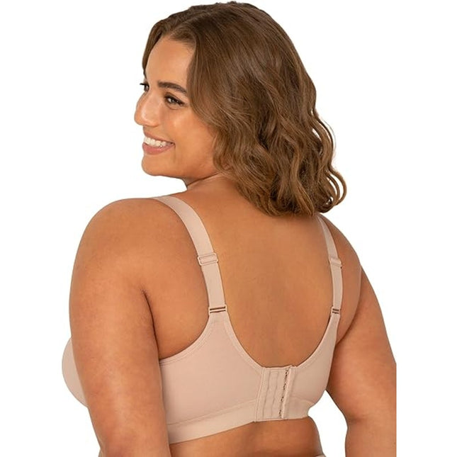 Fruit of the Loom Women 46D Tan Fit for Me Plus-Size Stretch Cotton Wireless Bra