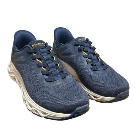 New In Box Skechers Mens 9 Navy Blue Mesh Hands Free Swift Fit Athletic Shoes