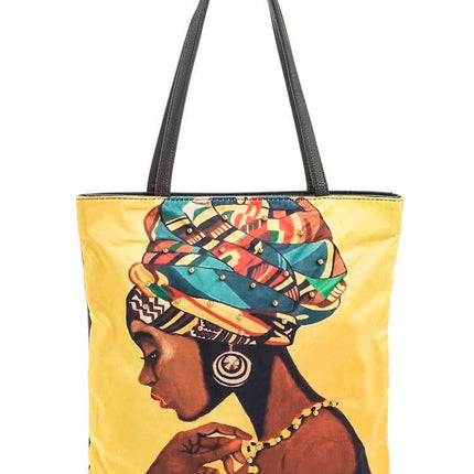 Beading Turban Girl Embellished Tote