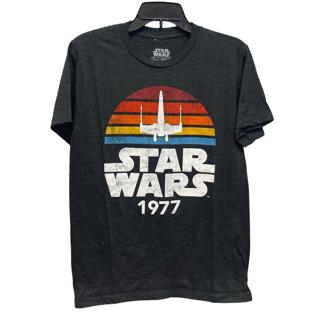 New Star Wars Mens Small X-Wing Starfighter 1977 Vintage Style Cotton Blend Tee