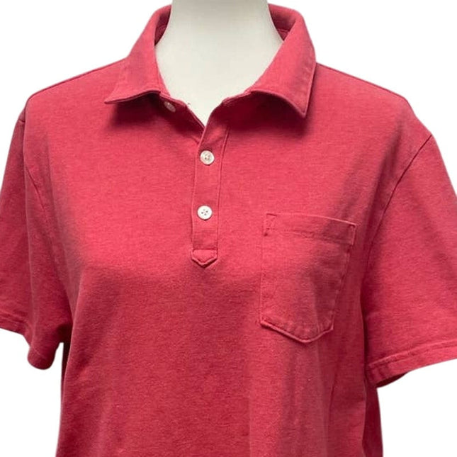 Banana Republic Mens Large Short Sleeve Collared Performance Pique Polo Shirt