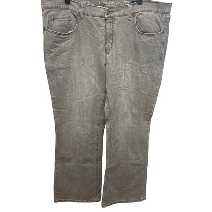 Faded Glory Size 18 Petite Boot Cut Light Gray Straight Leg Stretch Denim Jeans