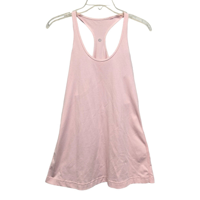 Lululemon Womens Small Baby Pink Athletic Stretchy Fitted Racerback Tank Top