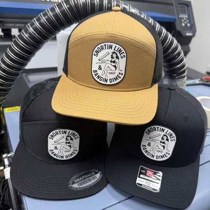 Lines and Dimes Canvas Patch Trucker