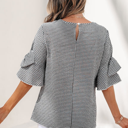 Carolina Ruffled Half Sleeve Blouse