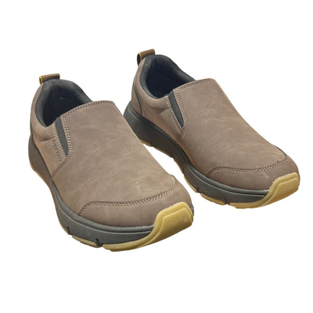 New In Box Gerry Men Size 11 Brown Faux Leather Slide On Moc II Sneakers Shoes