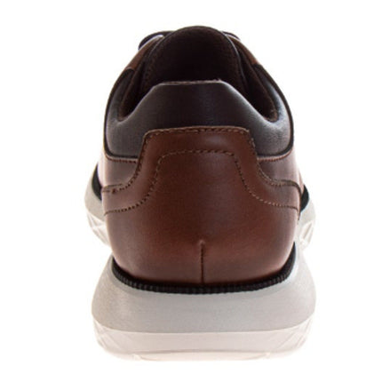 New In Box Perry Ellis Mens Size 8 Brown Faux Leather Lace Up Casual Shoes