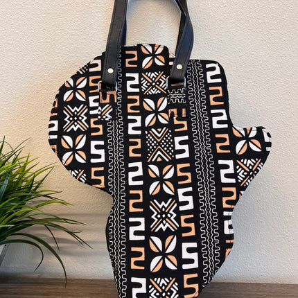 Shadia Kente African Map Hand Bag