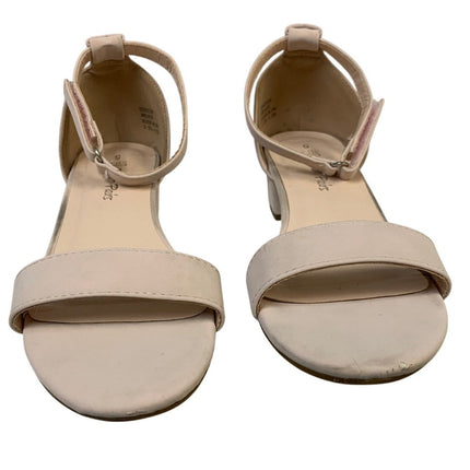 Dream Pairs Girls Size 5 Beige Tan 5" Heel Open Round Toe Ankle Strap Shoes