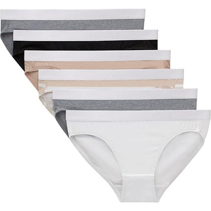New 6-Pack Hanes Girls Size 14 Originals Stretch Cotton Hipster Bikini Panties