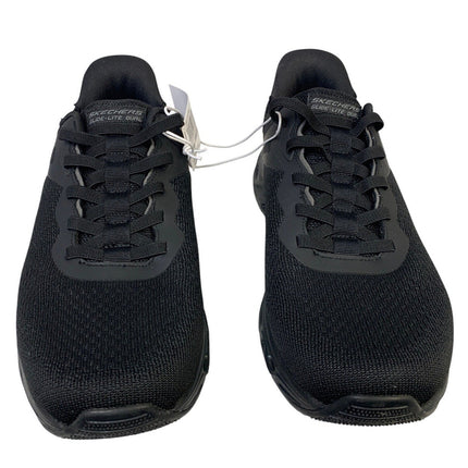 New In Box Skechers Mens Size 9.5 Black Mesh Hands Free Swift Fit Athletic Shoes