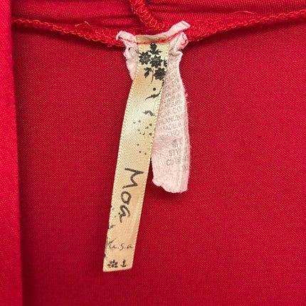 Moa Womens 3XL Red Long Sleeve Asymmetrical Open Front Cardigan Sweater