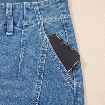 Hana Wash Cuffed Barrel Jeans