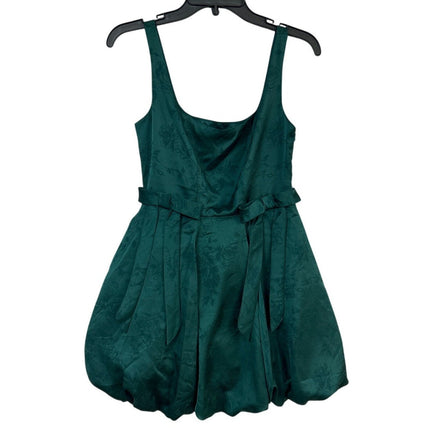 New Francescas Womens XS Emerald Green Jacquard Strappy Mini Bubble Dress