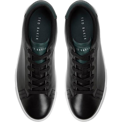 New In Box Ted Baker Mens Size 12 Black Leather Robberto Lace Up Sneaker Shoes