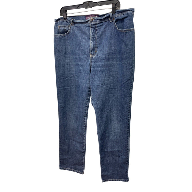 Gloria Vanderbilt 18 Long Stretch Cotton Tapered Leg Denim Blue Jeans 32 Inseam