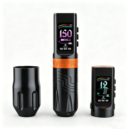 INKSOUL® Tattoo Machine Wiresles Pen 4.2MM Strokes Two Grips Two Batteries Two Modes 2 in 1 | HV6 PRO