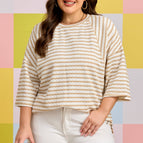Apricot Stripe / 1X - 14W - 16W