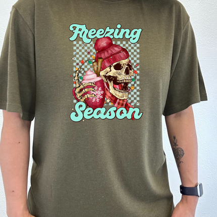 Freezing Season Unisex Bamboo Viscose/Organic Cotton Short Sleeve Graphic T-Shirt