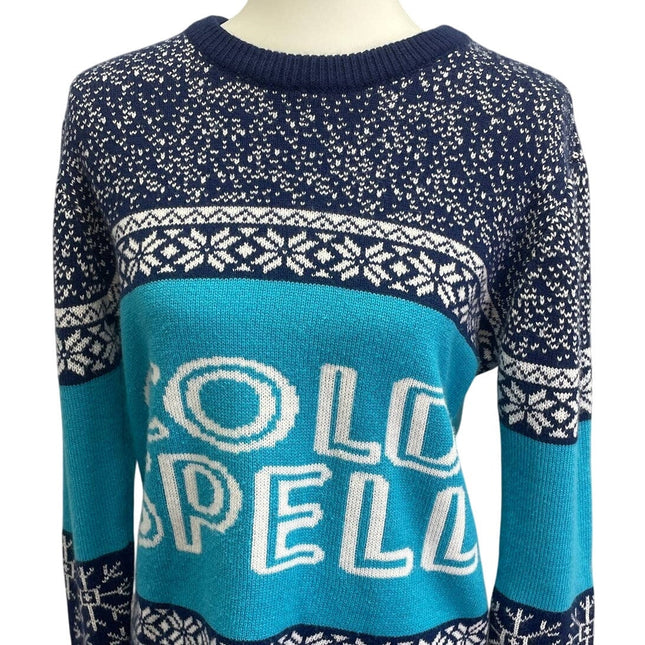 Baby It's Cold Spell Womens Medium Snowflake Long Sleeve Warm Crew Neck Sweater