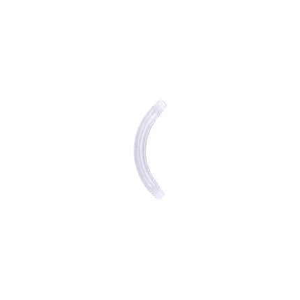 14G Clear 3/8 Curved Bioplast Flexible Replacement Barbell