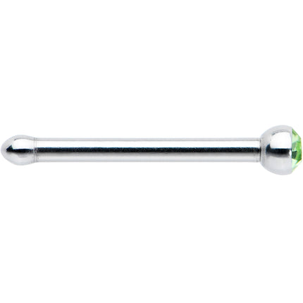 20G Stainless Steel Green Gem Micro Nose Bone