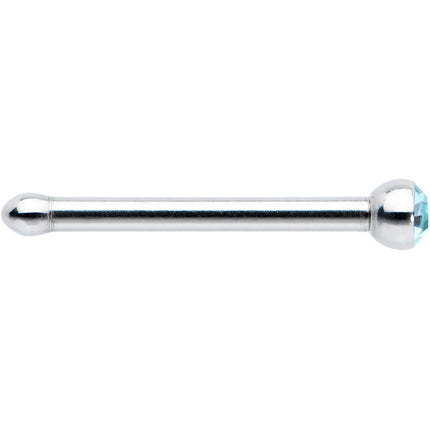 20G Stainless Steel Aqua Gem Micro Nose Bone