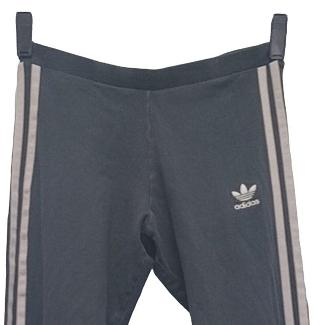 Adidas Womens Small Cotton Spandex Side Striped Athletic Leggings
