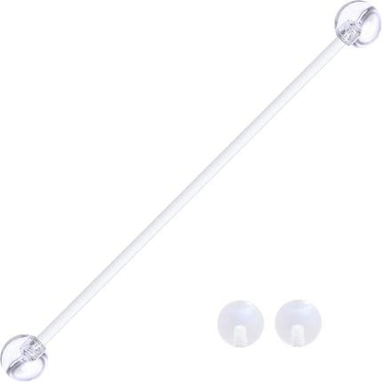 Pregnant Belly Button Ring With Clear UV Ends