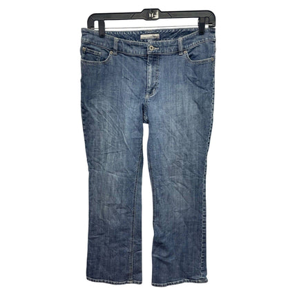 Chicos Platinum Size 2.5 Short Large 14 Stretch Cotton Straight Leg Denim Jeans