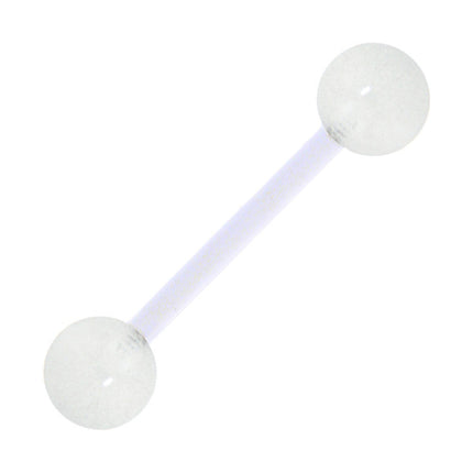 Bioplast Glacier Glow In The Dark Barbell Tongue Ring