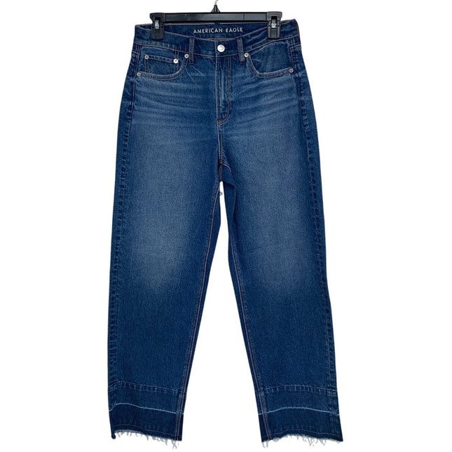 New American Eagle Womens Size 6 Super High Rise Baggy Straight Denim Jeans
