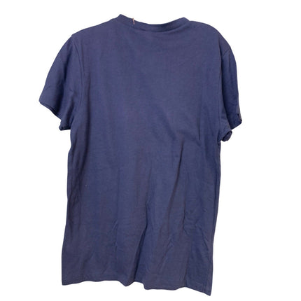 New Upcycled Hand Printed Womens Small Navy Rainbow Equality Pride VNeck Tee