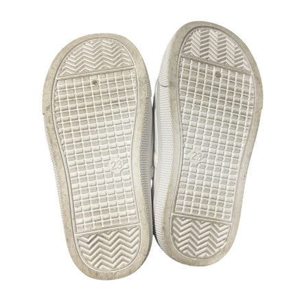 Toddler Kids Size 7 White Canvas Slip On Running Walking Sneaker Tennis Shoes