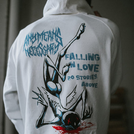 Falling in Love Pullover Hoodie Vintage White