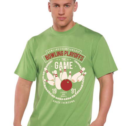 Bowling Playoffs Men's Bamboo Viscose/Organic Cotton Short Sleeve Graphic T-Shirt