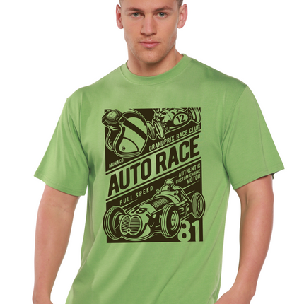Auto Race Men's Bamboo Viscose/Organic Cotton Short Sleeve Graphic T-Shirt