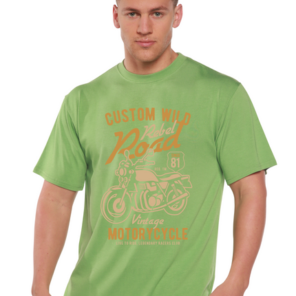 Custom Wild Men's Bamboo Viscose/Organic Cotton Short Sleeve Graphic T-Shirt