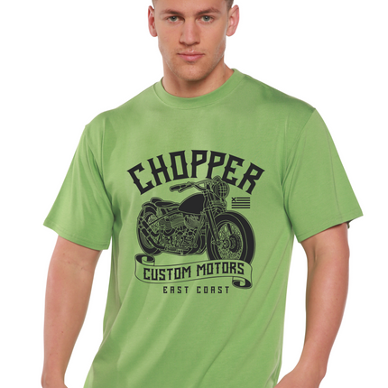 Chopper Custom Motors Men's Bamboo Viscose/Organic Cotton Short Sleeve Graphic T-Shirt