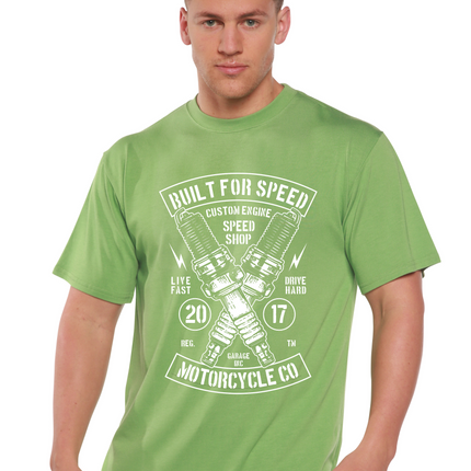 Built For Speed Men's Bamboo Viscose/Organic Cotton Short Sleeve Graphic T-Shirt