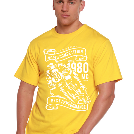 World Competition Men's Bamboo Viscose/Organic Cotton Short Sleeve Graphic Graphic T-Shirt