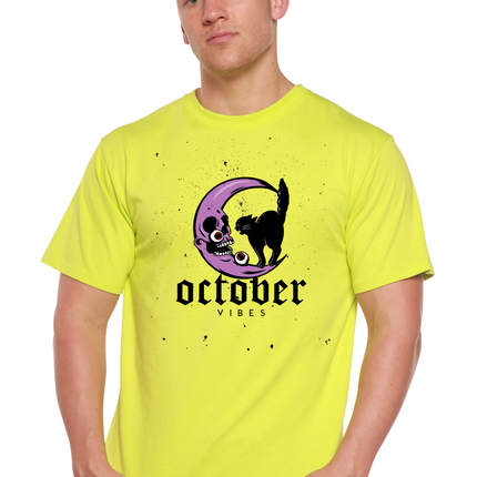 October Vibes Men's Bamboo Viscose/Organic Cotton Short Sleeve Graphic T-Shirt
