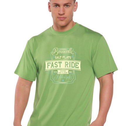 Fast Ride Men's Bamboo Viscose/Organic Cotton Short Sleeve Graphic T-Shirt