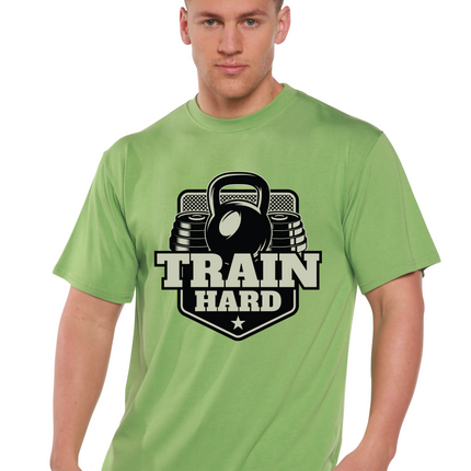 Train Hard Men's Bamboo Viscose/Organic Cotton Short Sleeve Graphic T-Shirt