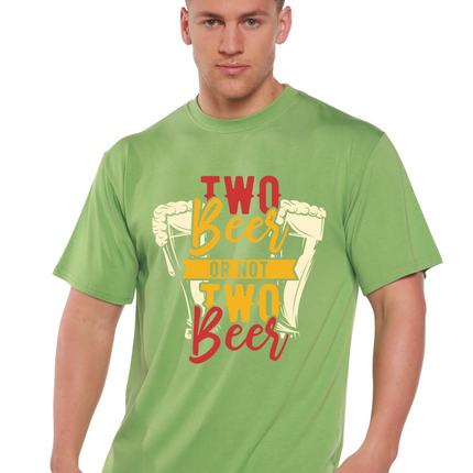 Two Beer Men's Bamboo Viscose/Organic Cotton Short Sleeve Graphic T-Shirt