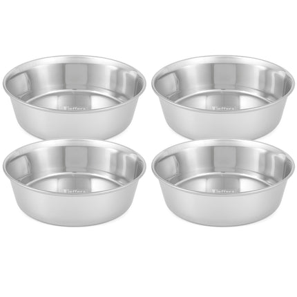 Jeffers Heavy Weight Stainless Steel Pet Bowls – Durable Pet Food & Water Dish, Chew-Resistant, Dishwasher Safe