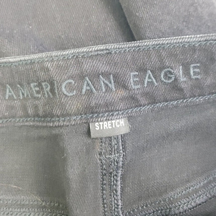New American Eagle Womens Size 2 Short Stretch Black Denim Jeans
