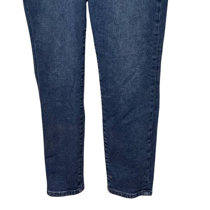 MaxStudio Indigo Womens Size 16 Stretch Cotton Straight Leg Denim Blue Jeans