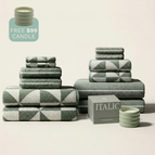 Sage & Ecru / Family Set (Set of 12 with FREE Candle)